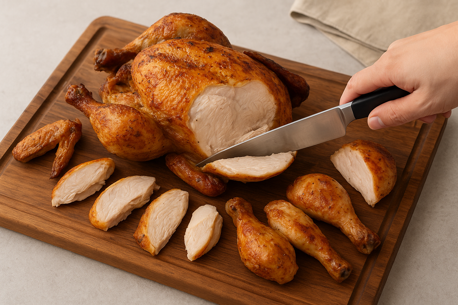 コストコのロティサリーチキンの切り方完全ガイド🍗初心者でも簡単に9部位に解体する方法