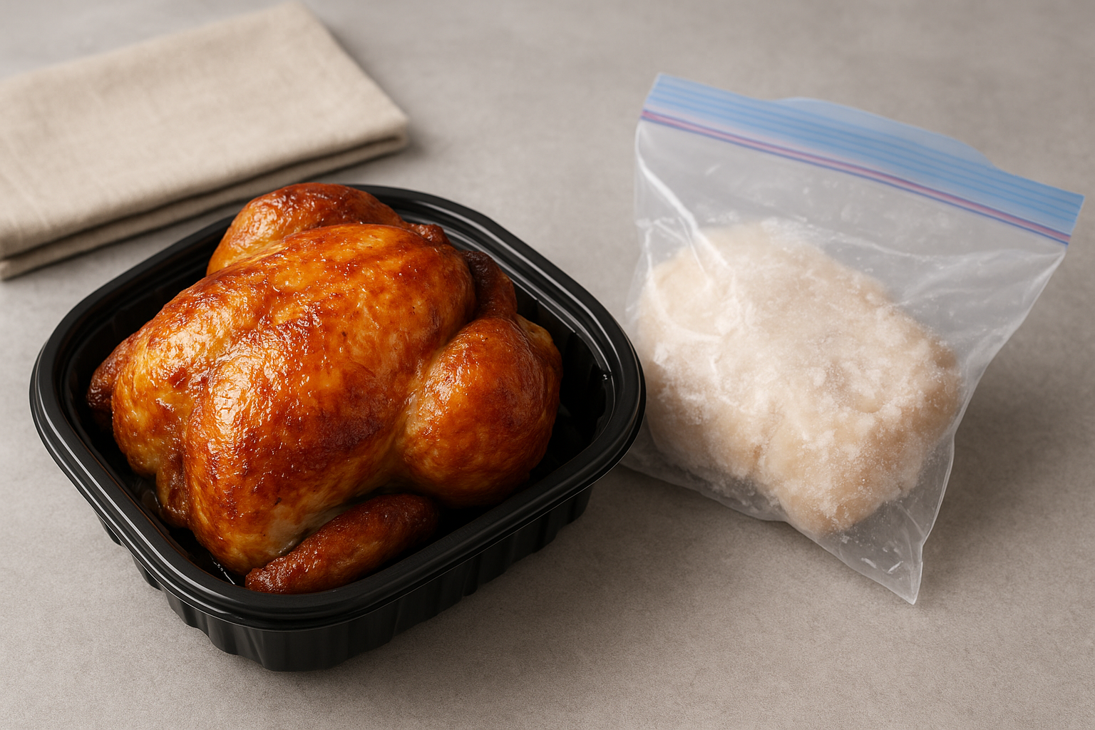 コストコのロティサリーチキンは冷凍保存で何日もつ？期間と正しい方法を徹底解説