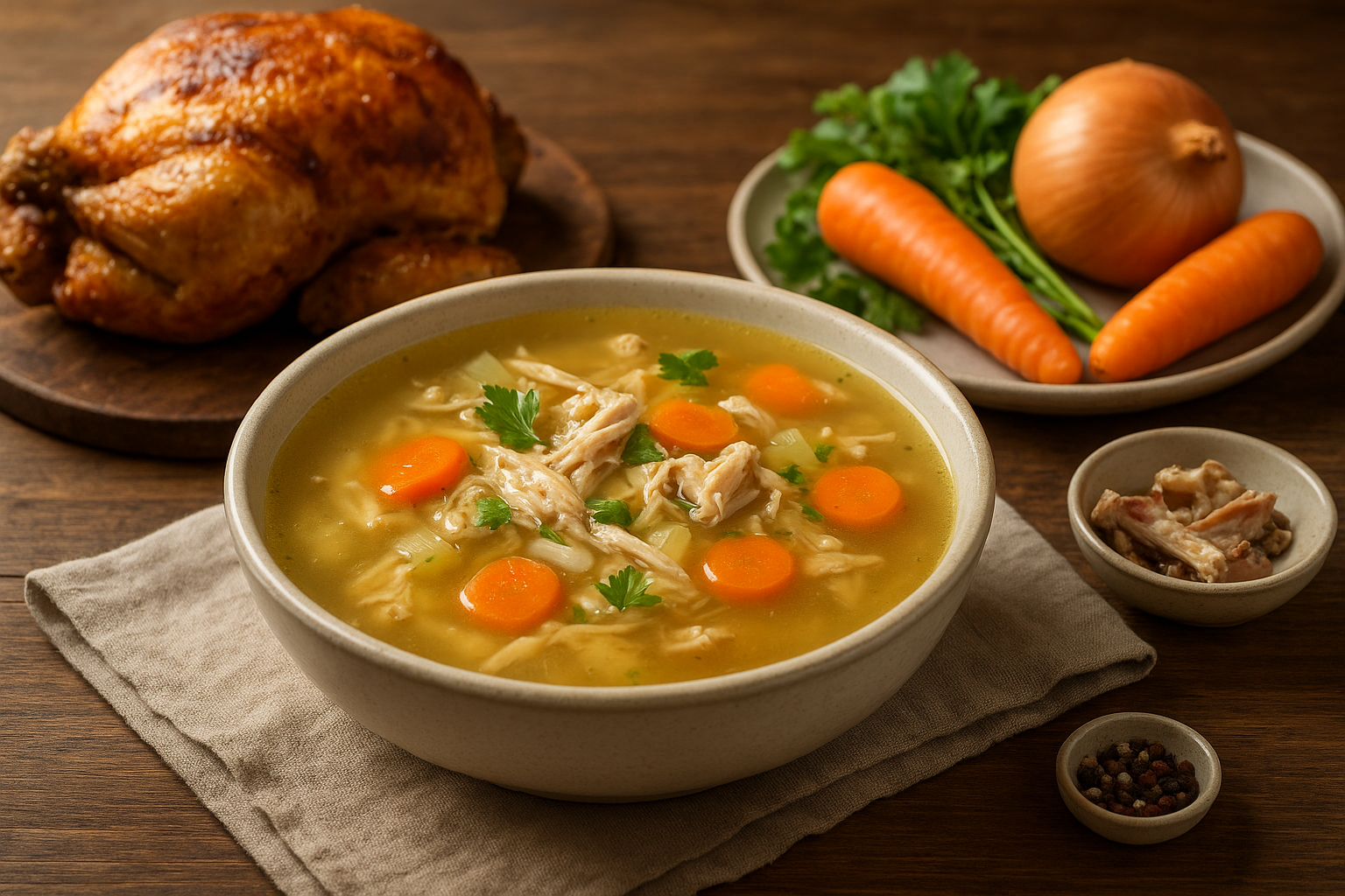 コストコのロティサリーチキンで作る絶品スープ!骨から出汁を取るアレンジレシピ完全ガイド