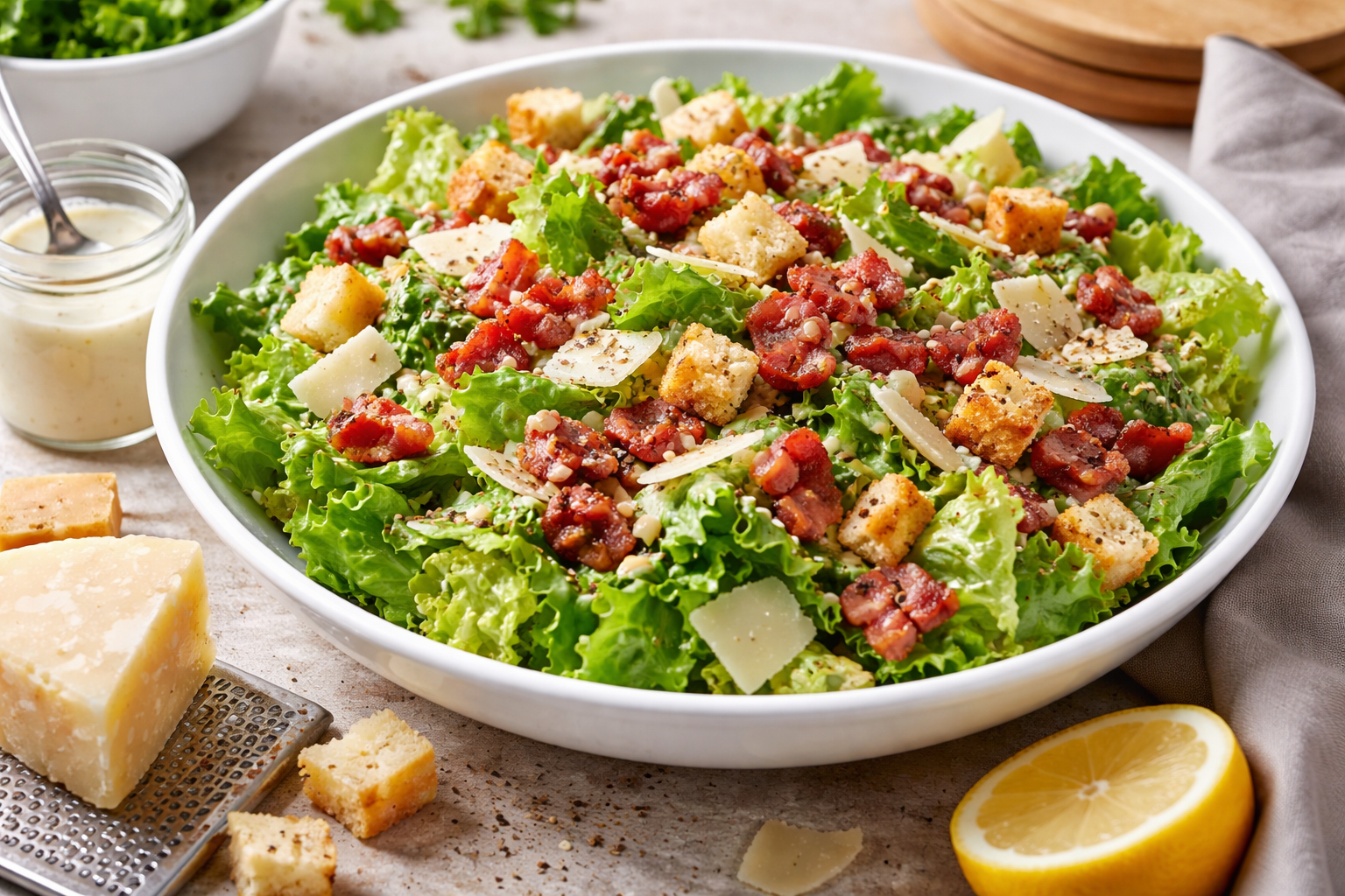 🥗 ベーコンシーザーサラダの特徴と味の評価